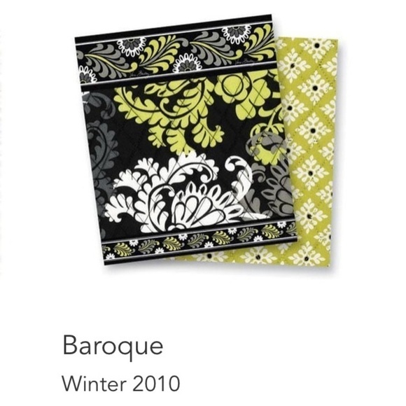 VERA BRADLEY Baroque 2010 Carry It All Wristlet Black Yellow White Lipstick Case - Picture 10 of 10